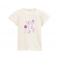 TOM TAILOR 1045152-12906 ΠΑΙΔΙΚΟ ΒΑΜΒΑΚΕΡΟ T.Shirt ΜΕ ΠΑΓΙΕΤΑ ΚΟΡΙΤΣΙ ΕΚΡΟΥ